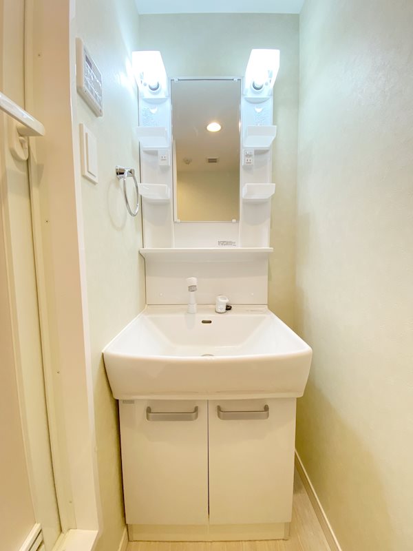 シャワーヘッド付き独立洗面台